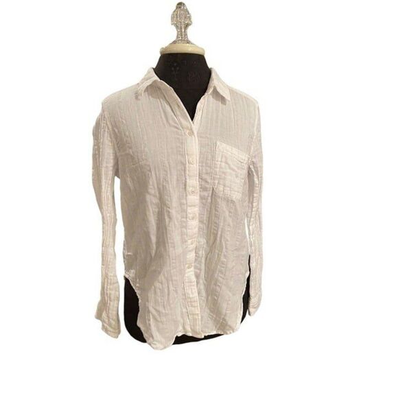 Time and Tru White button down shirt (Size Small) - Picture 1 of 4